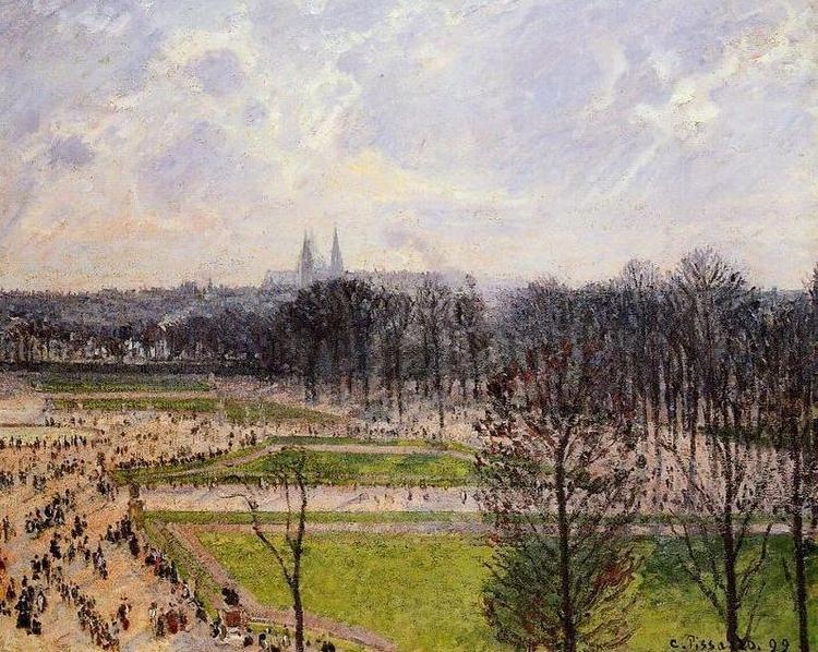 Camille Pissarro Tuileries Gardens Winter Afternoon Spain oil painting art